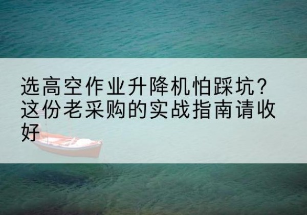 岳塘高空作业升降机厂家推荐-选高空作业升降机怕踩坑？这份老采购的实战指南请收好
