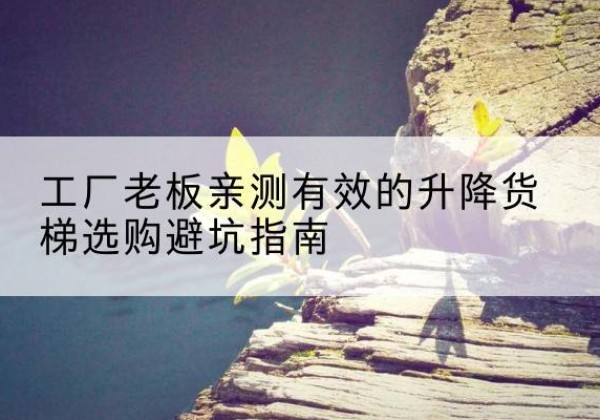 岳塘升降货梯怎么选-工厂老板亲测有效的升降货梯选购避坑指南